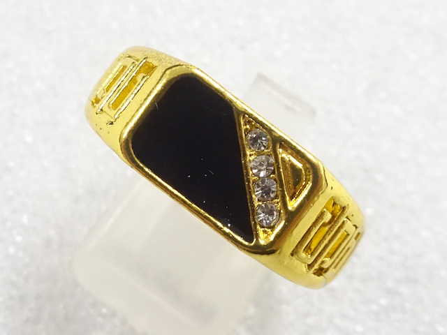 JAPANESE KIMONO / ANTIQUE CRYSTAL RING (SIZE 24)